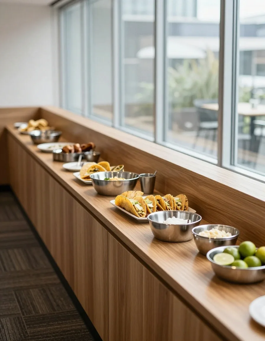 Build your own taco fiesta station components by Guzman y Gomez
